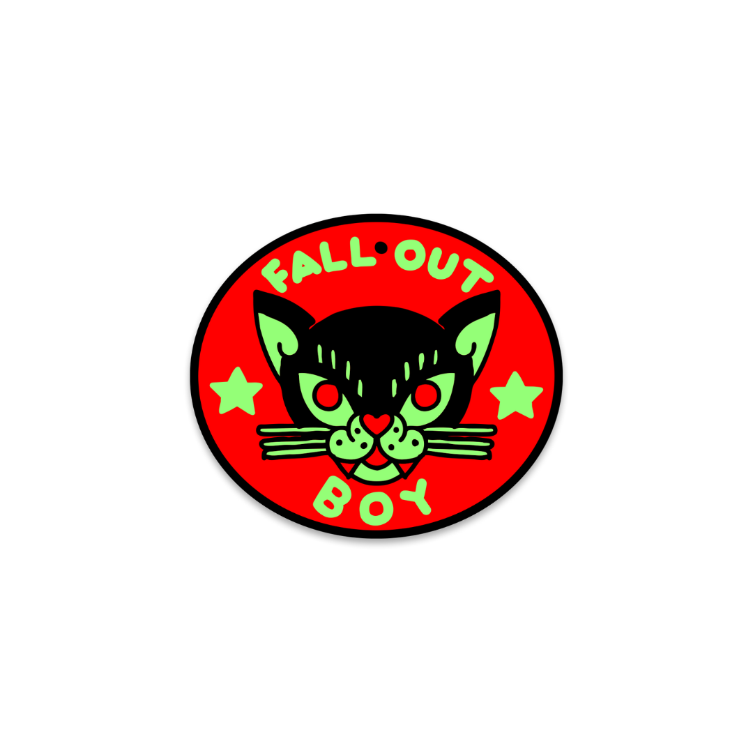Glow in the Dark Cat Sticker