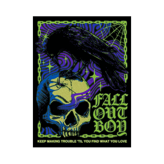 Limited Edition Skull Black Light Poster