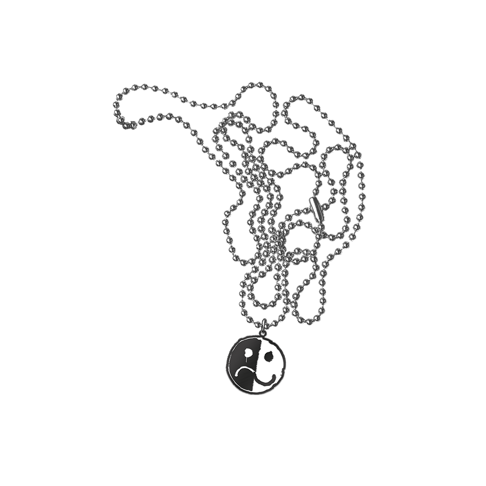 Smile/Frown Enamel Charm Necklace
