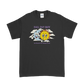 Black t-shirt featuring a cartoon sun and moon design with ’Fall Out Boy’ text.