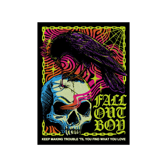 Limited Edition Skull Black Light Poster