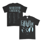 Black t-shirt with Fall Out Boy band design and tour dates.