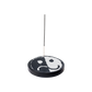 Yin-yang symbol incense holder with a thin stick inserted.